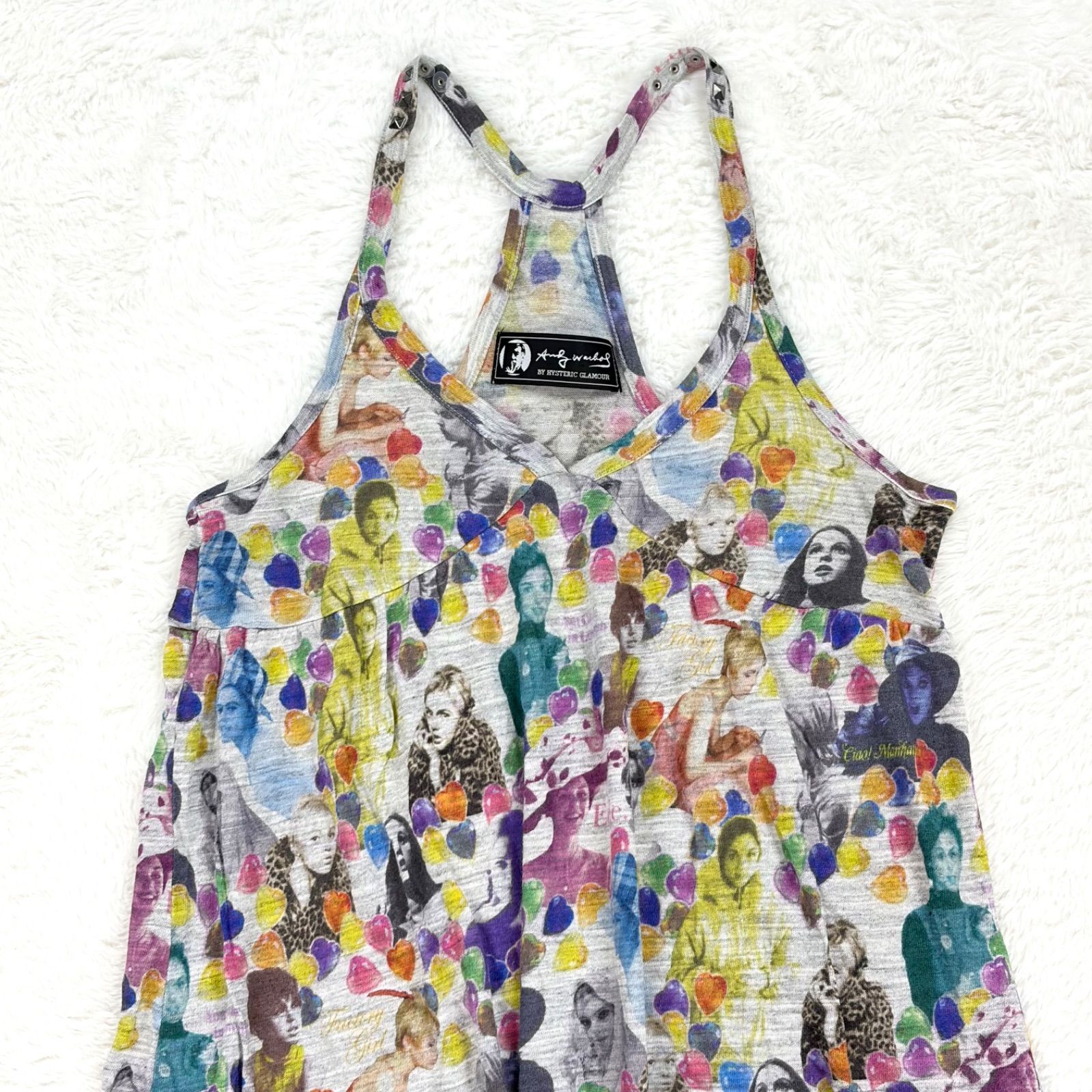 ​【初期・希少】ヒステリックグラマー オゾンコミュニティ キャミソール Y2K 日本製 Y2K Andy Warhol by Hysteric Glamour アンディ・ウォーホル
