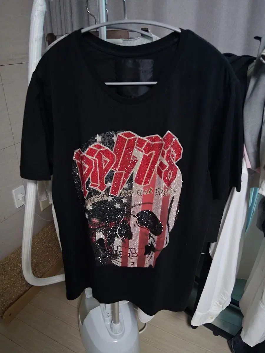 PHILIPP PLEIN(フィリッププレイン) ブラック スカル プリンティング 半袖 Tシャツ