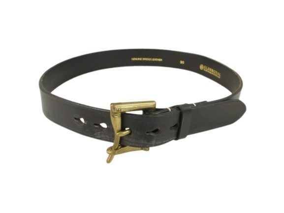 グレンロイヤル GLENROYAL ファイヤーマンバックルベルト FIREMAN BUCKLE BELT ブライドルレザー スコットランド製 ブラック 30