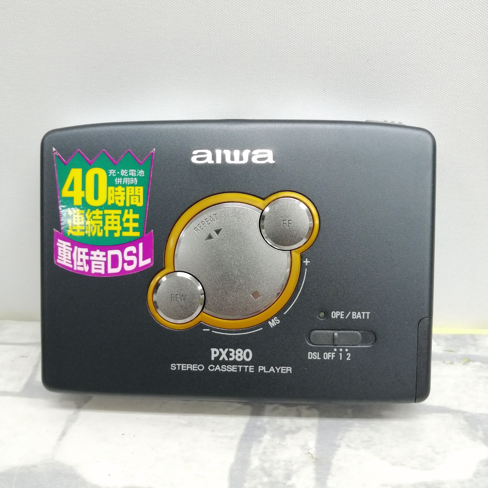 新品】AIWA ポータブルカセットプレーヤー HS-PX380 M2467-hm72h