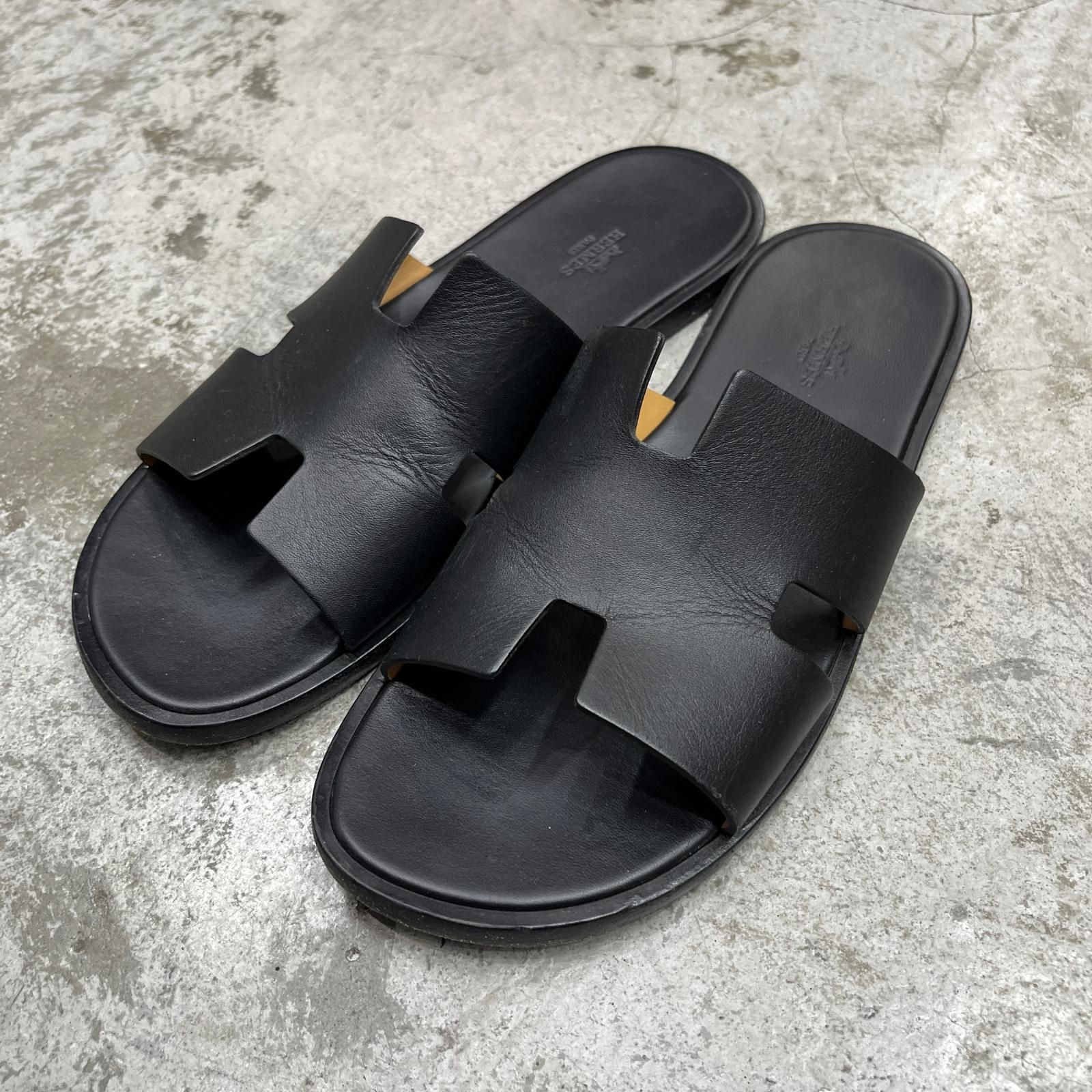 参考上代132400円 HERMES イズミール レザー サンダル エルメス