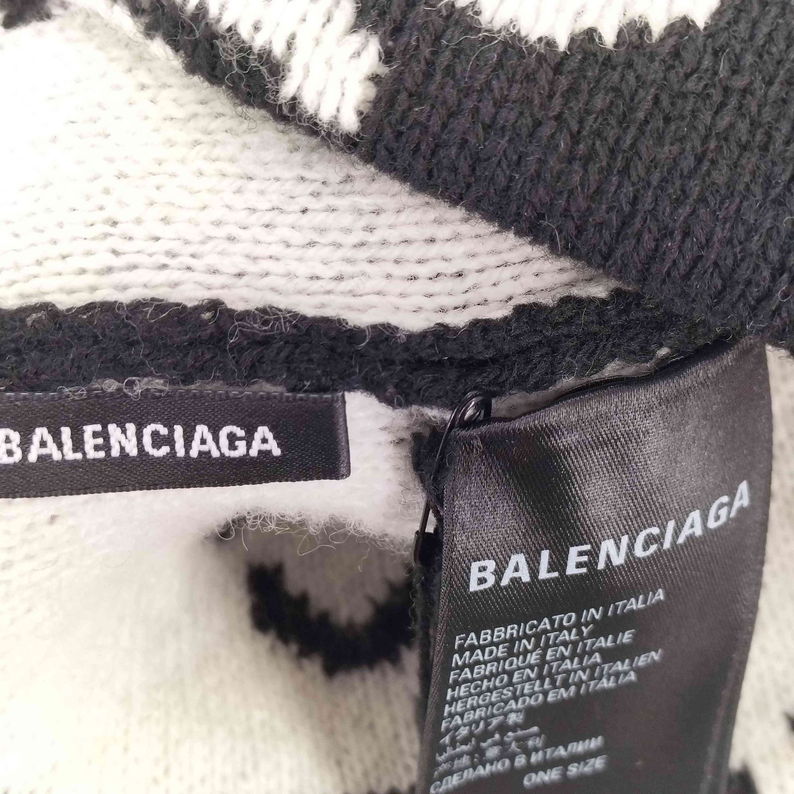 バレンシアガ BALENCIAGA Allover Logo ジャカード ロゴ ビーニー