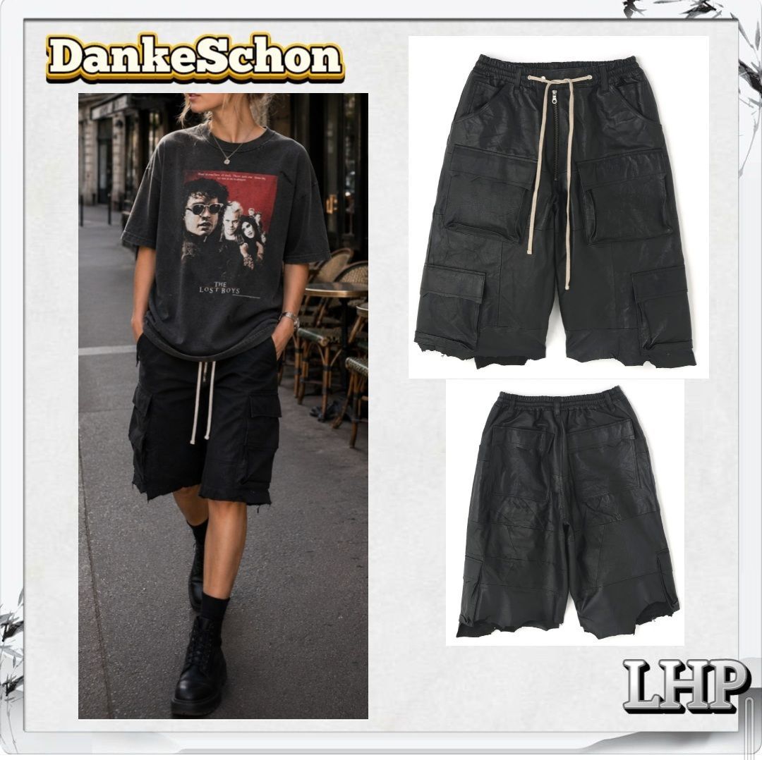 正規品 LHP DankeSchon ダンケシェーン リプロレザー ハーフパンツ カーゴショーツ CARGO SHORTS