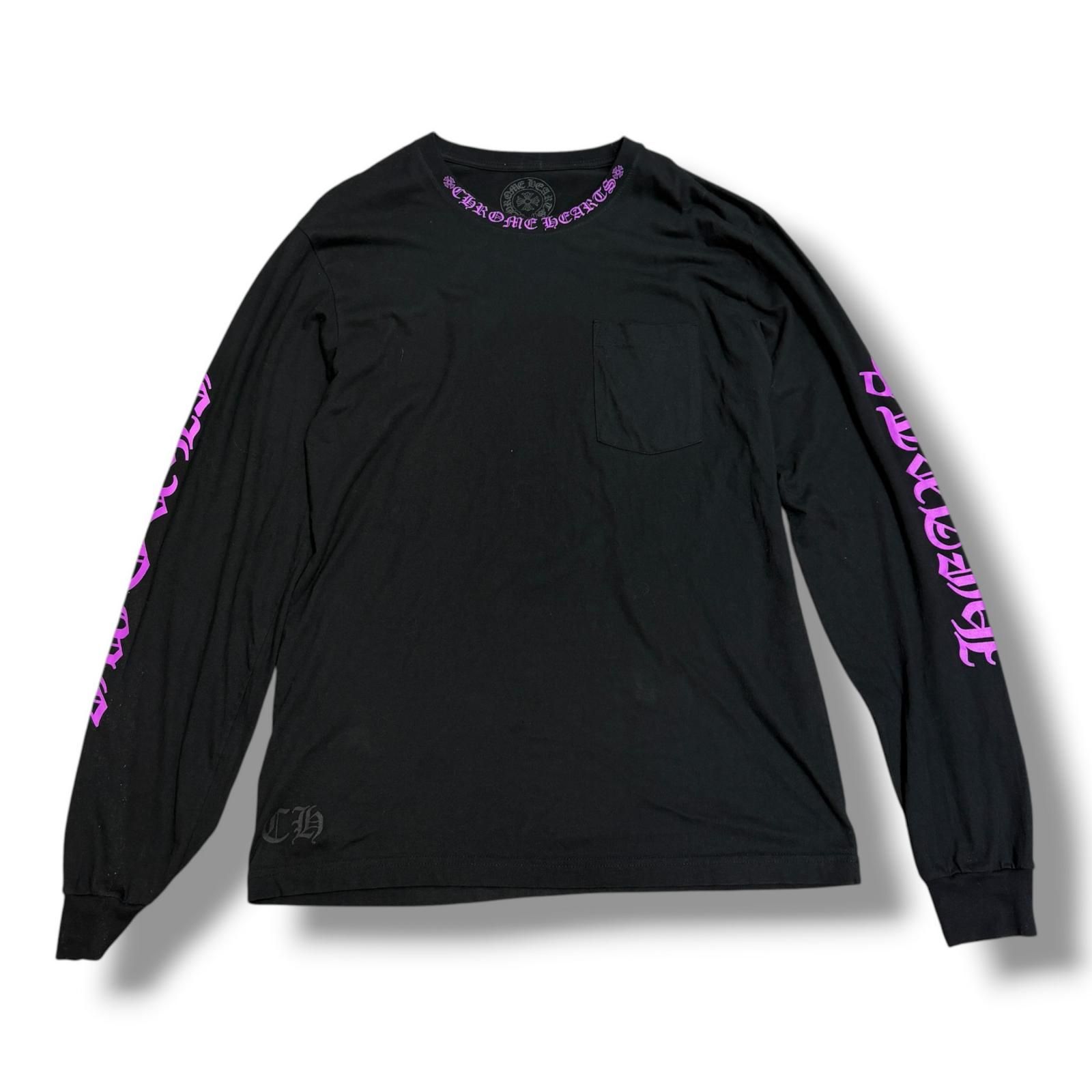 CHROME HEARTS Neck Logo L/S Tee ネックロゴロングスリーブTシャツ