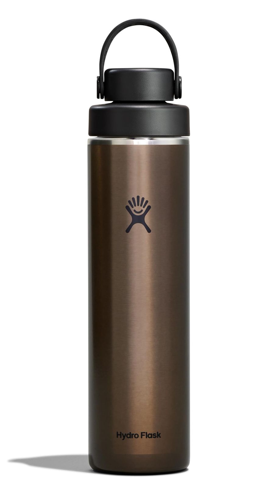 Hydro Flask ハイドロフラスク ステンレス ボトル Lightweight Wide Mouth Flex Chug Cap ライトウェイト ワイドマウス フレックスチャグキャップ 24oz 709ml オブシディアンブラウン 保温 保冷 水筒 (日