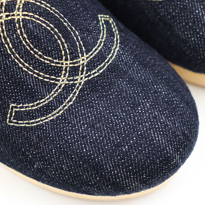 極美品】CHANEL シャネル サボ サンダル デニム サイズ 35 レディース