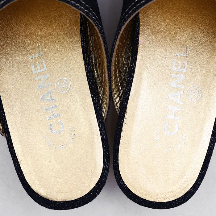 極美品】CHANEL シャネル サボ サンダル デニム サイズ 35 レディース