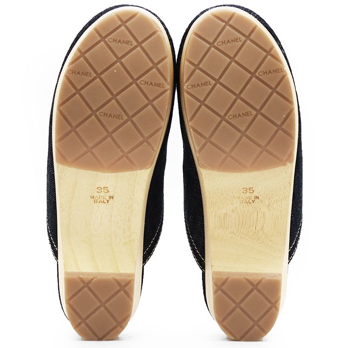 極美品】CHANEL シャネル サボ サンダル デニム サイズ 35 レディース