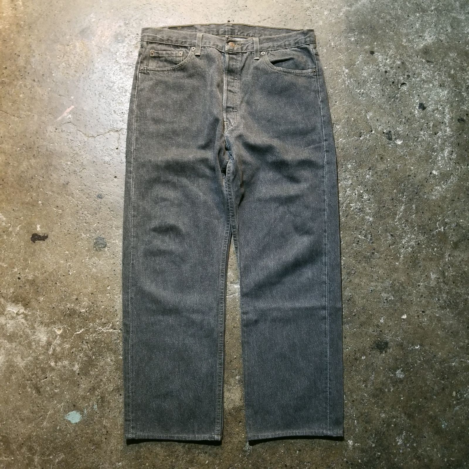LEVI'S 90s 501-0658 先染め ブラックデニム W36 USA製 ボタン裏522