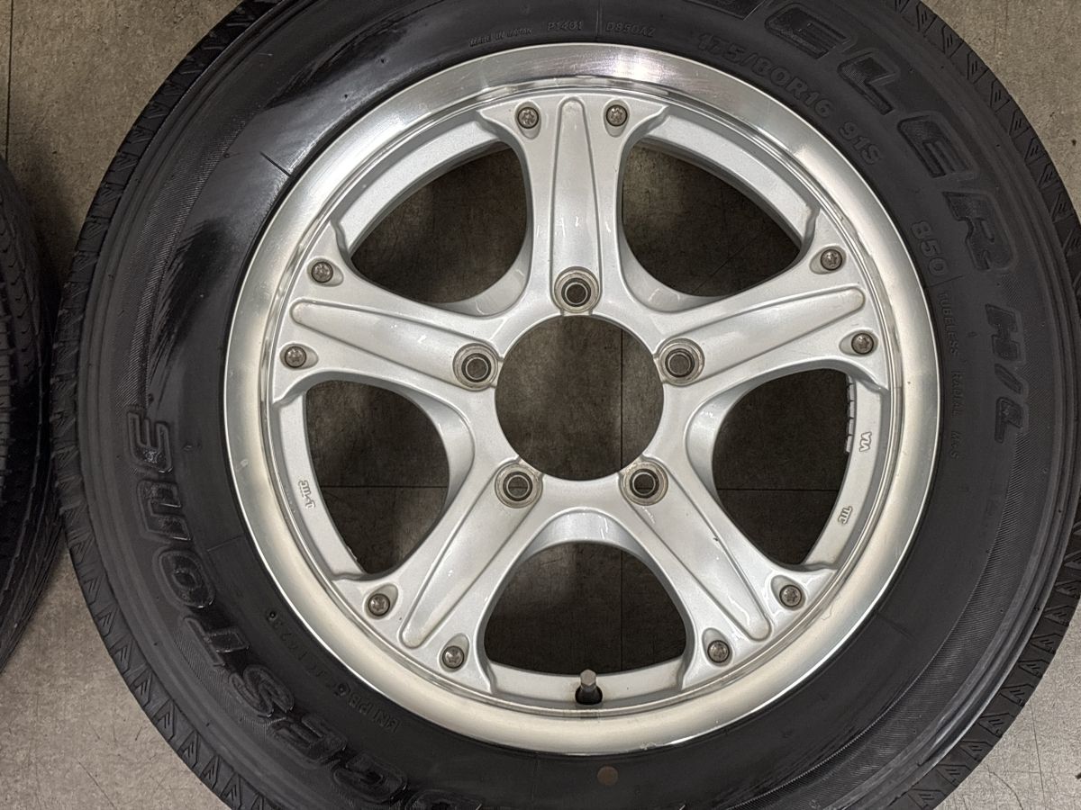良好品】WEDS キーラー 16in 6.5J +20 PCD139.7 ブリヂストン