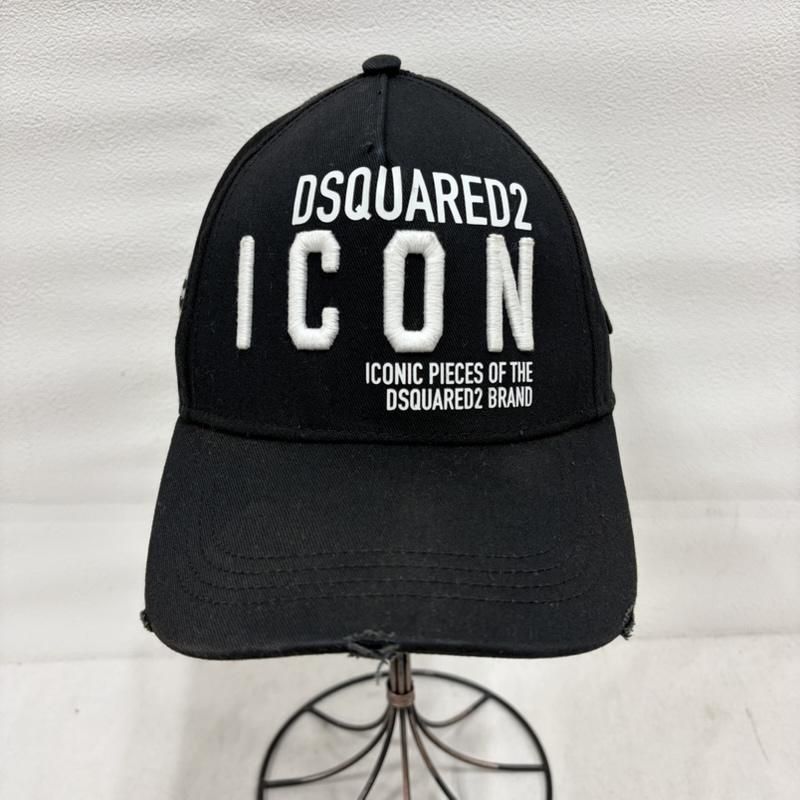 DSQUARED2 ベースボール 刺繍 ロゴ キャップ ディースクエアード ICON 刺繍 ベースボールキャップ ロゴ ダメージ