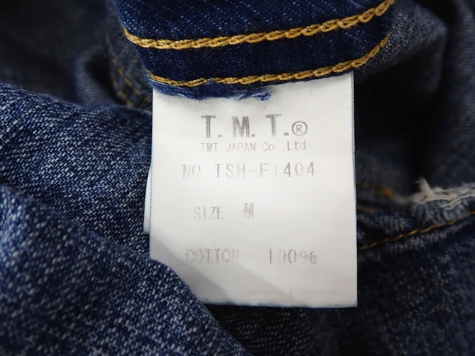 ☆8627☆TMT ティーエムティー L/SL CRAZY CRUSH DENIM SHIRT