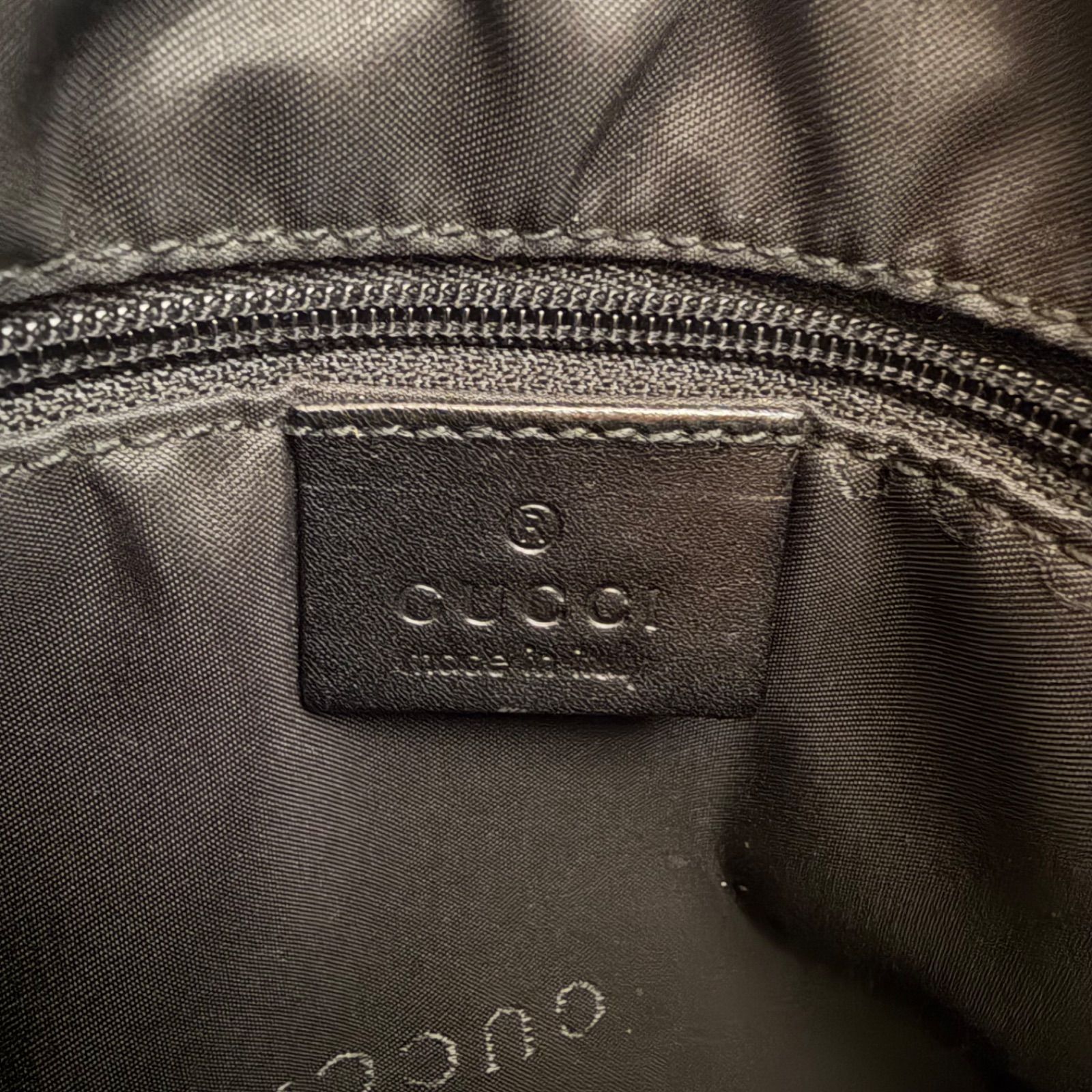 美品】GUCCI グッチ ナイロン レザー ワンショルダーバッグ ロゴ