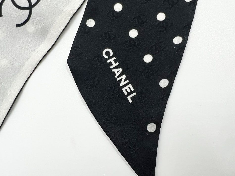 CHANEL シャネル ヘアバンド ツイリー スカーフ リボン バンドー