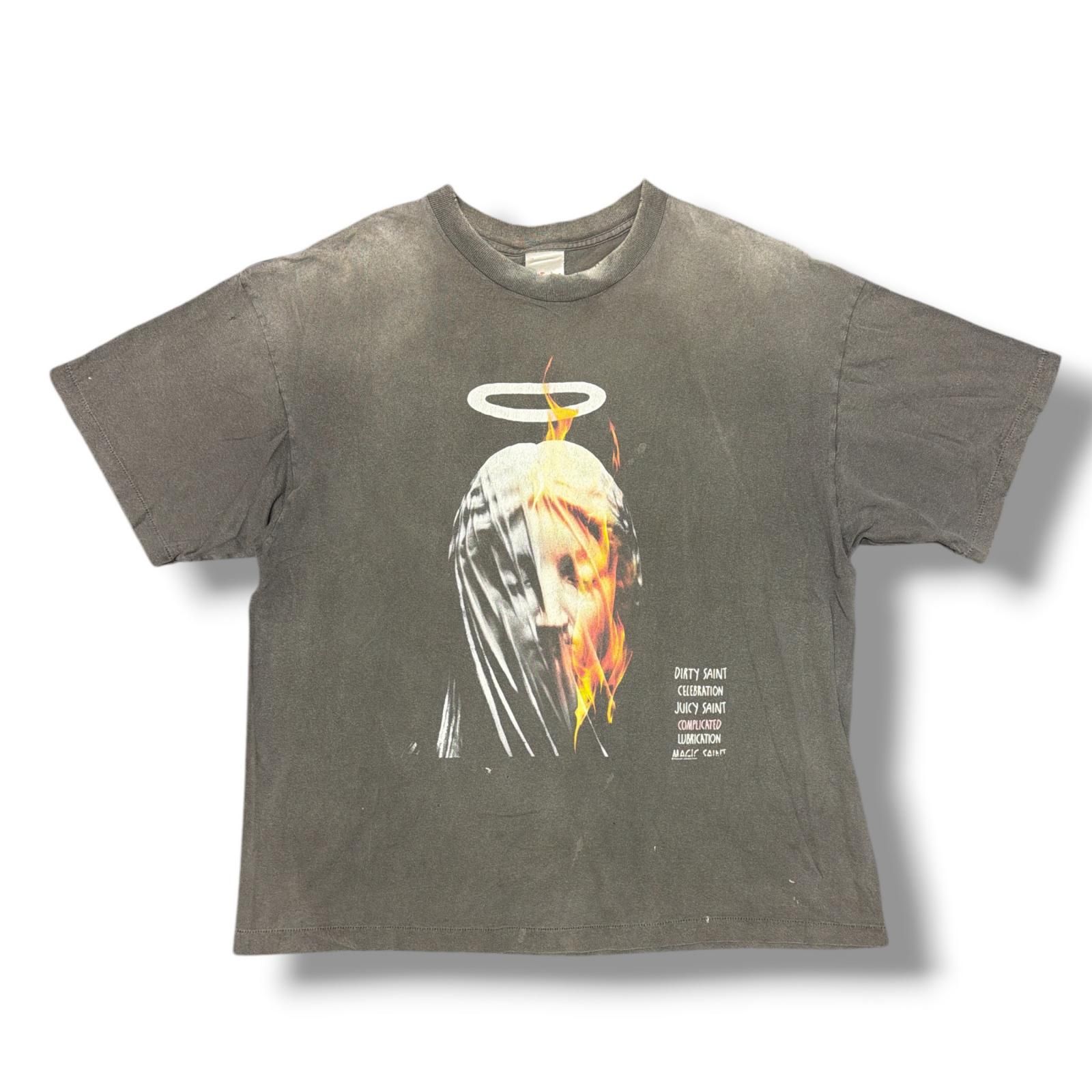SAINT MICHAEL 25SS DEVIL DADDY SS TEE ヴィンテージ加工Tシャツ 半袖