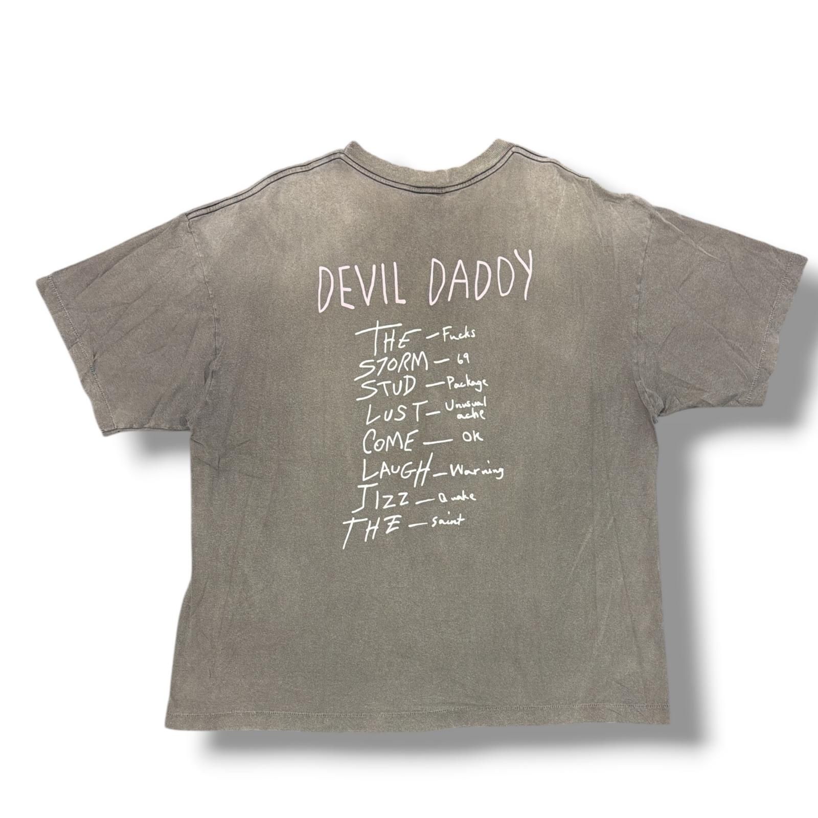 SAINT MICHAEL 25SS DEVIL DADDY SS TEE ヴィンテージ加工Tシャツ 半袖