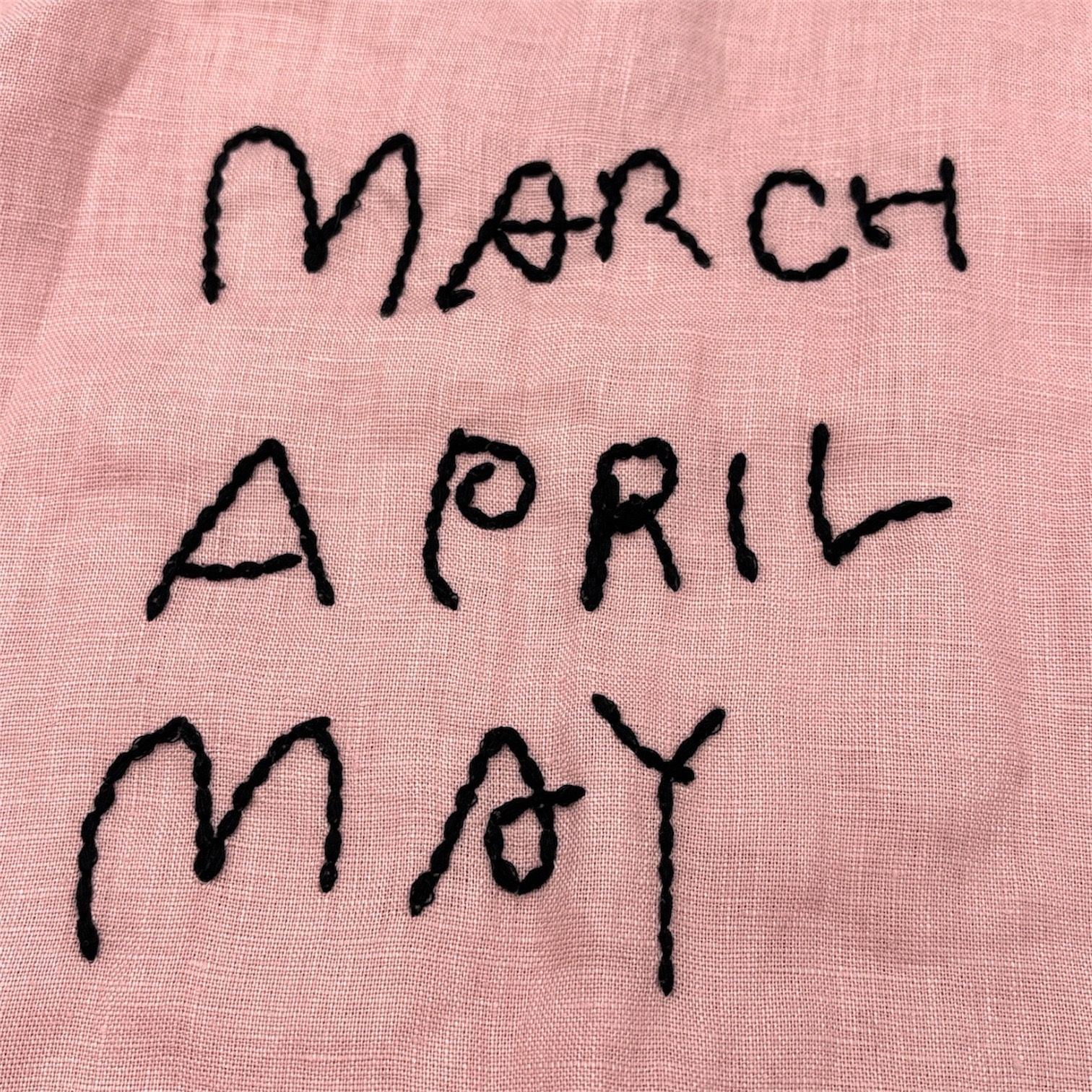MarchAprilMay マーチエイプリルメイ トートバッグ ロゴ刺繍 ステッチ 