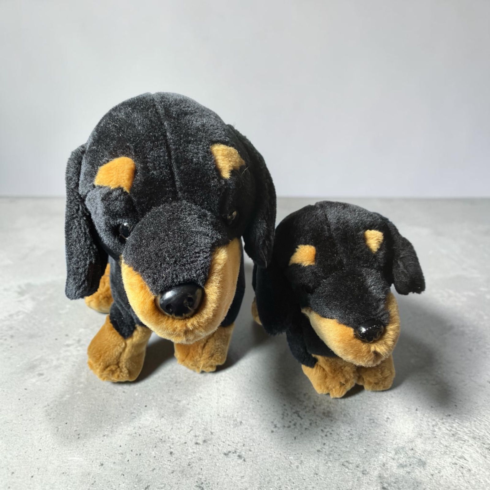特価 SWAROVSKI ダックスフンド親子セット Dog ダックスフンド ぬいぐるみ 親子 2体セット タグ付き ダックス