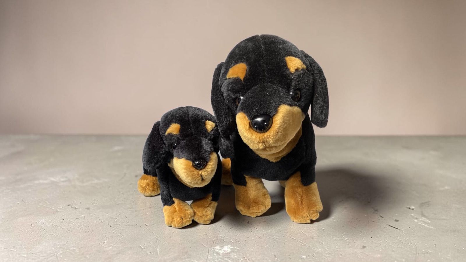 Dog ダックスフンド ぬいぐるみ 親子 2体セット タグ付き ダックス