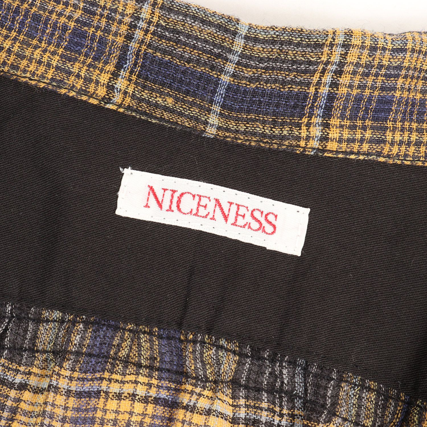 に*い様 『新品未使用、試着のみ』HERENESS ヒアネスイエロー タンクトッ 新品】NICENESS ナイスネス シャツ イエロー サイズ:L 26SS チェック