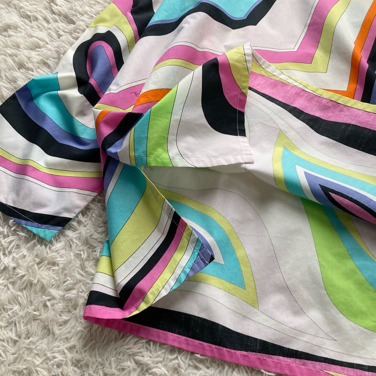 エミリオプッチ EMILIO PUCCI イタリア製 綿100% コットン ブラウス