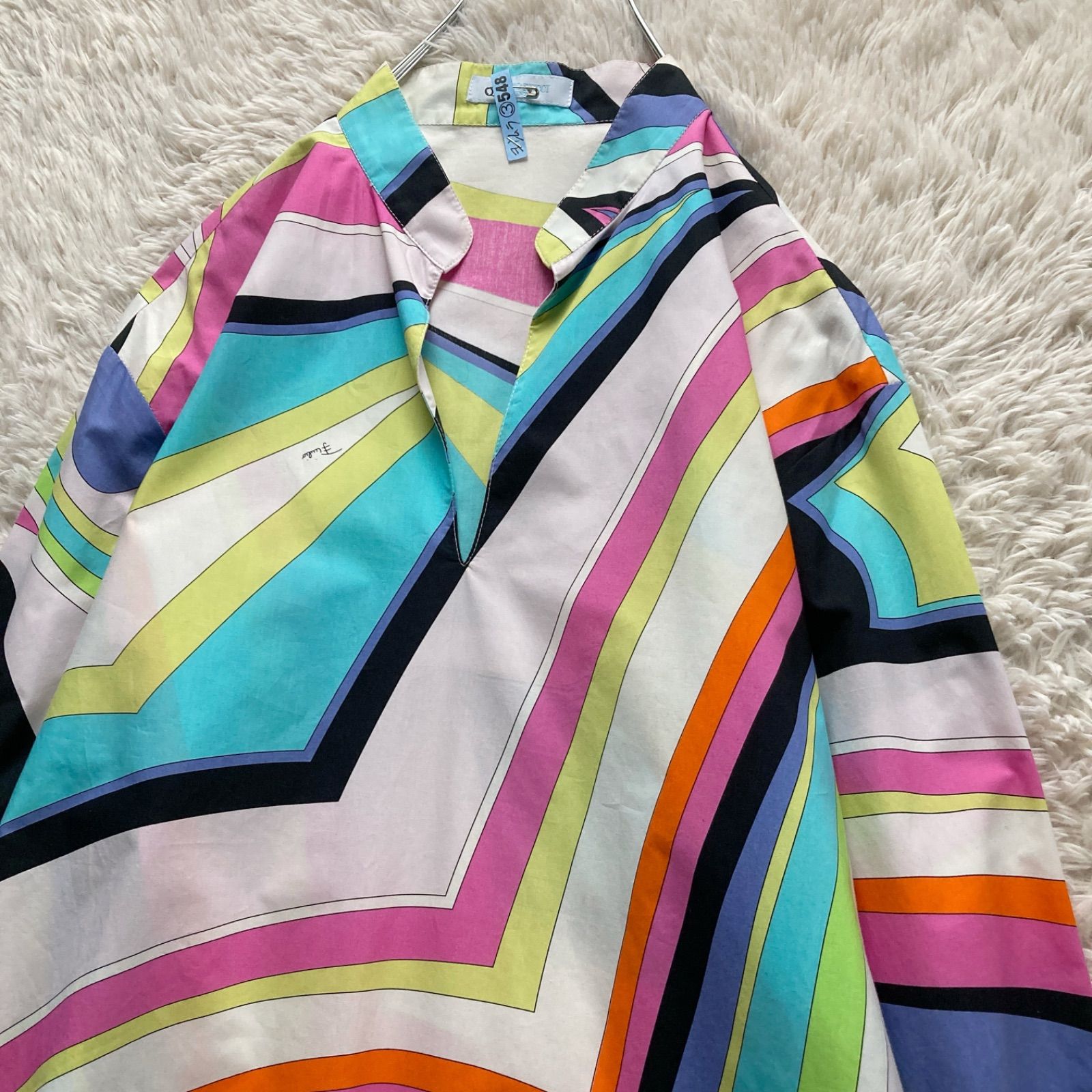 エミリオプッチ EMILIO PUCCI イタリア製 綿100% コットン ブラウス