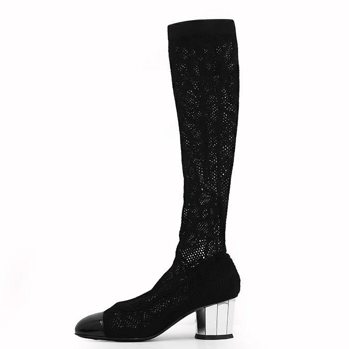 未使用】CHANEL シャネル ロングブーツ サイズ 35 1/2 レディース