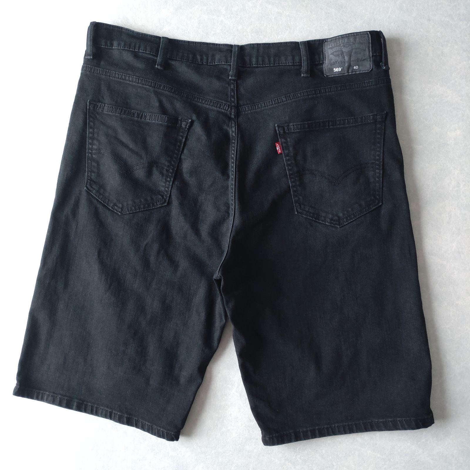 □古着 Levi's リーバイス 569 ブラックデニム ハーフパンツ 短パン