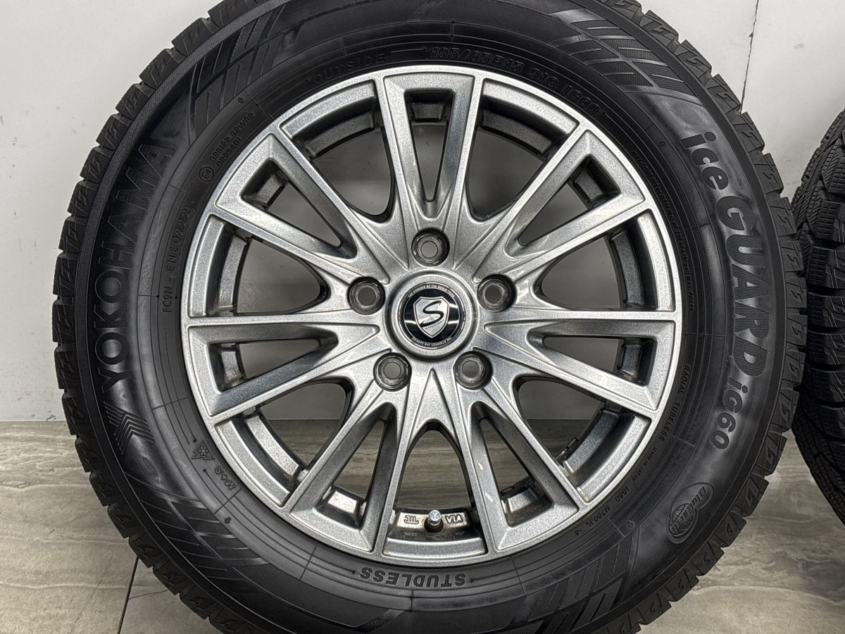 美品 バリ溝】ザイン 15in 6J +45 PCD114.3 ヨコハマ アイスガード