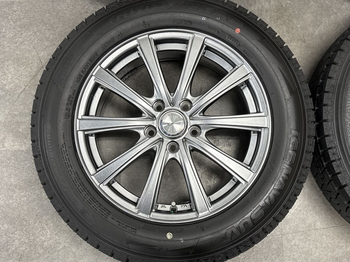 2025年製 バリ溝 美品】VEX 17in 7J +48 PCD114.3 グッドイヤー アイス