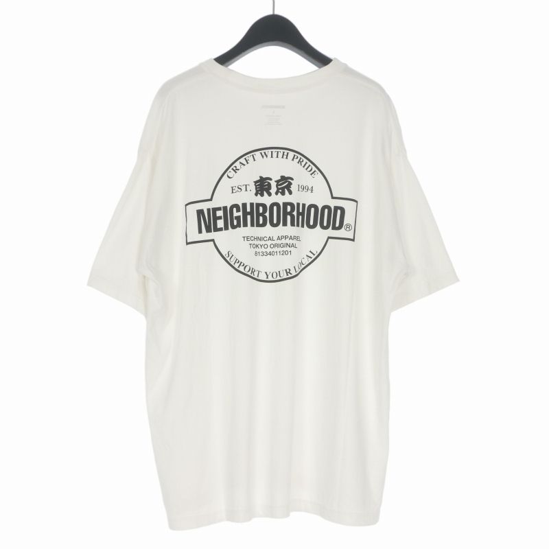 NEIGHBORHOOD ロゴTシャツ XL 白 2021 半袖 neighborhood ロゴ NEIGHBORHOOD ネイバーフッド 20SS クラシック