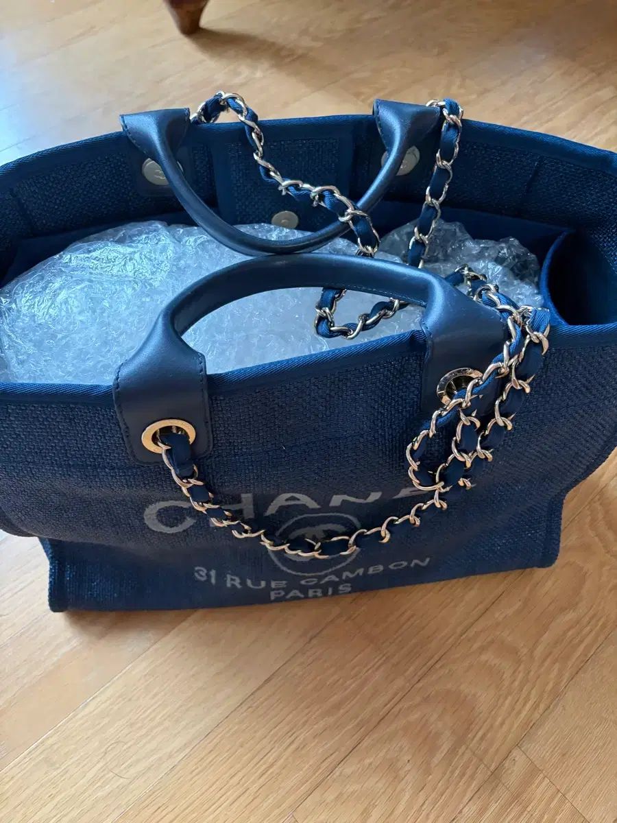 シャネル 31 RUE CAMBON トートバッグ ネイビー - メルカリ