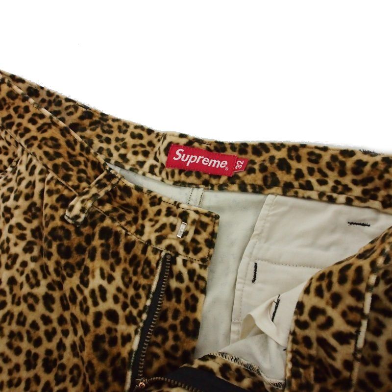 シュプリーム SUPREME 19SS Velvet Work Short Leopard ベルベット