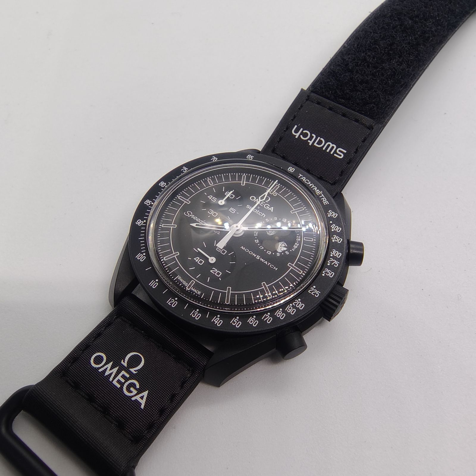 美品 Snoopy x OMEGA x Swatch MoonSwatch Black スヌーピー オメガ 