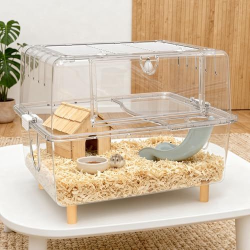 Ruexue 大型ハムスターケージ 62cm Ruexueの大型ハムスターケージ、ハムスターの二階建て大別荘,完全に