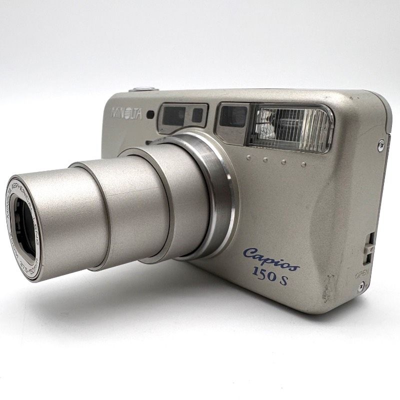 美品　動作品MINOLTA Capios 150 S シルバー コンパクトカメラ 良品】MINOLTA Capios 150S コンパクトフィルムカメラ 37.5-150mm