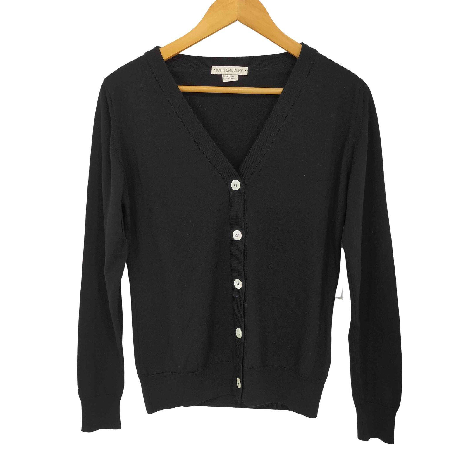 ジョンスメドレー JOHN SMEDLEY 英国製 ウール Vネック カーディガン