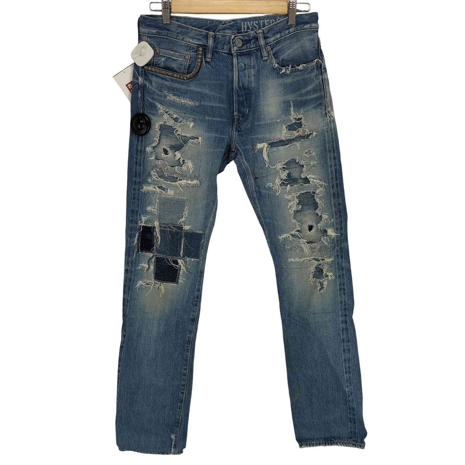 美品 ヒステリックグラマー CPR加工 デニム ストレートスリム ヒステリックグラマー HYSTERIC GLAMOUR CPR加工デニム スリム