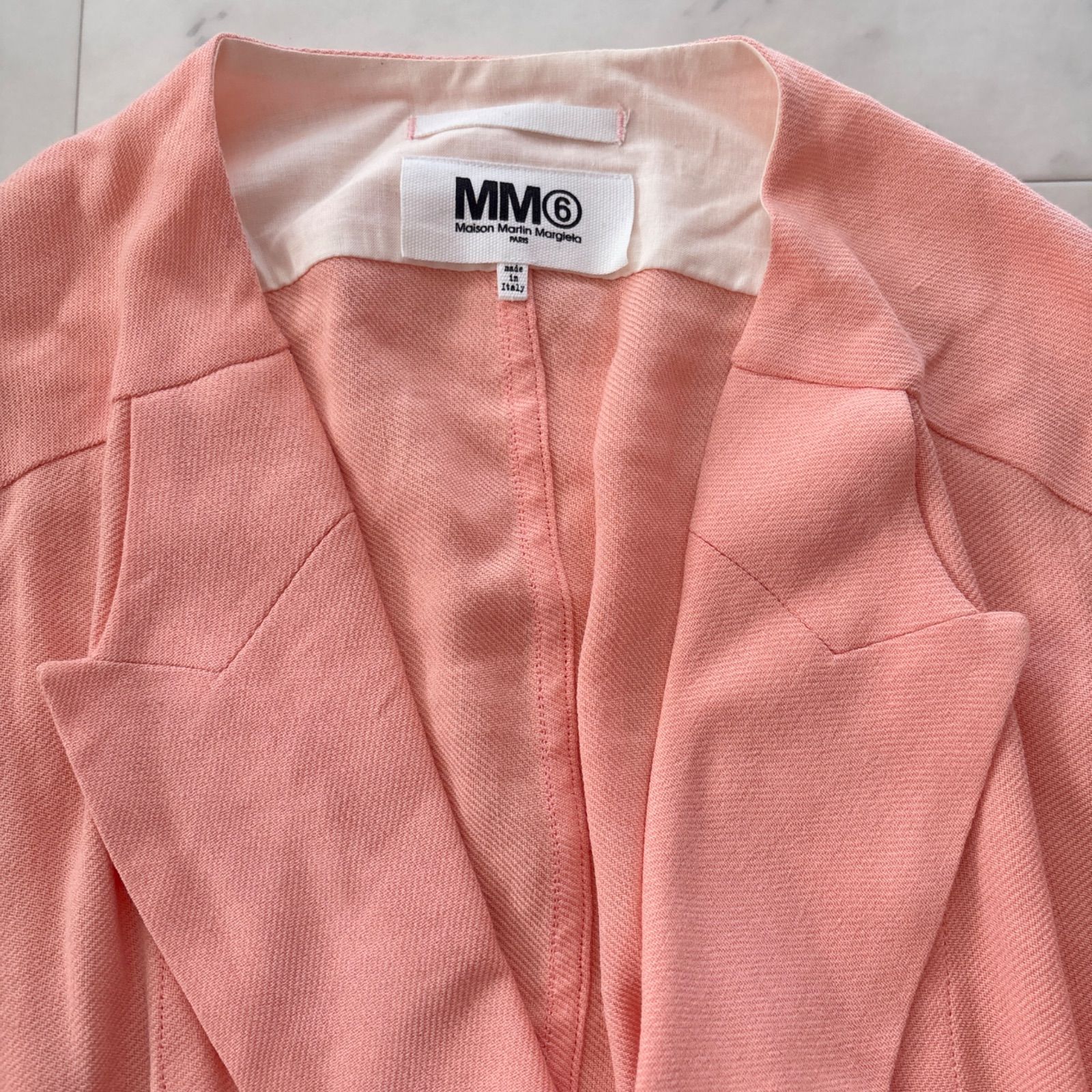 イタリア製 Maison Margiela MM6 リネン混 チェスターコート オーバー