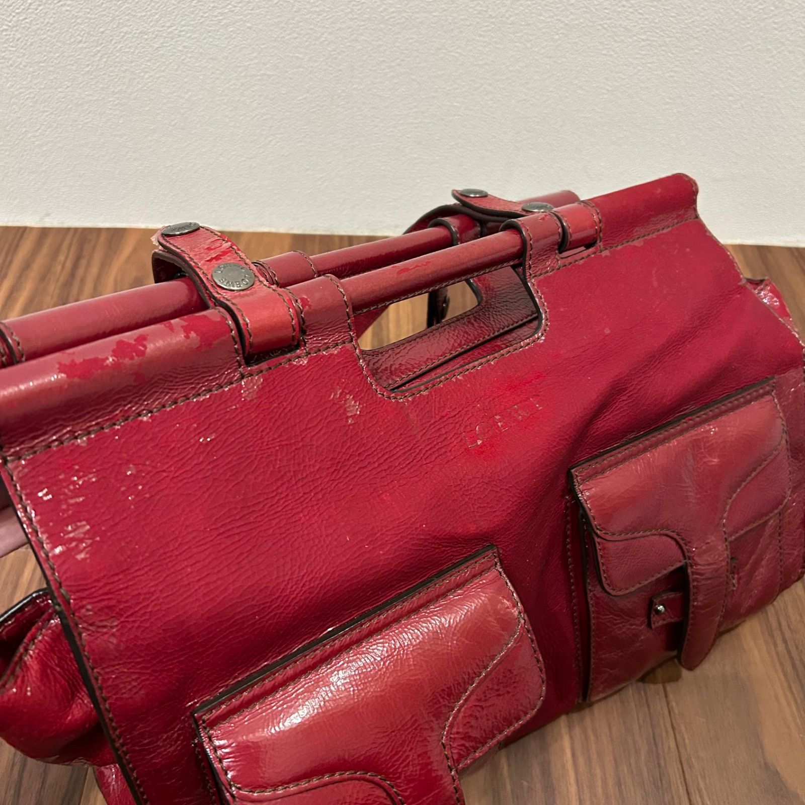 訳あり 希少 レア LOEWE ロエベ レディース トートバッグ ミニボストン