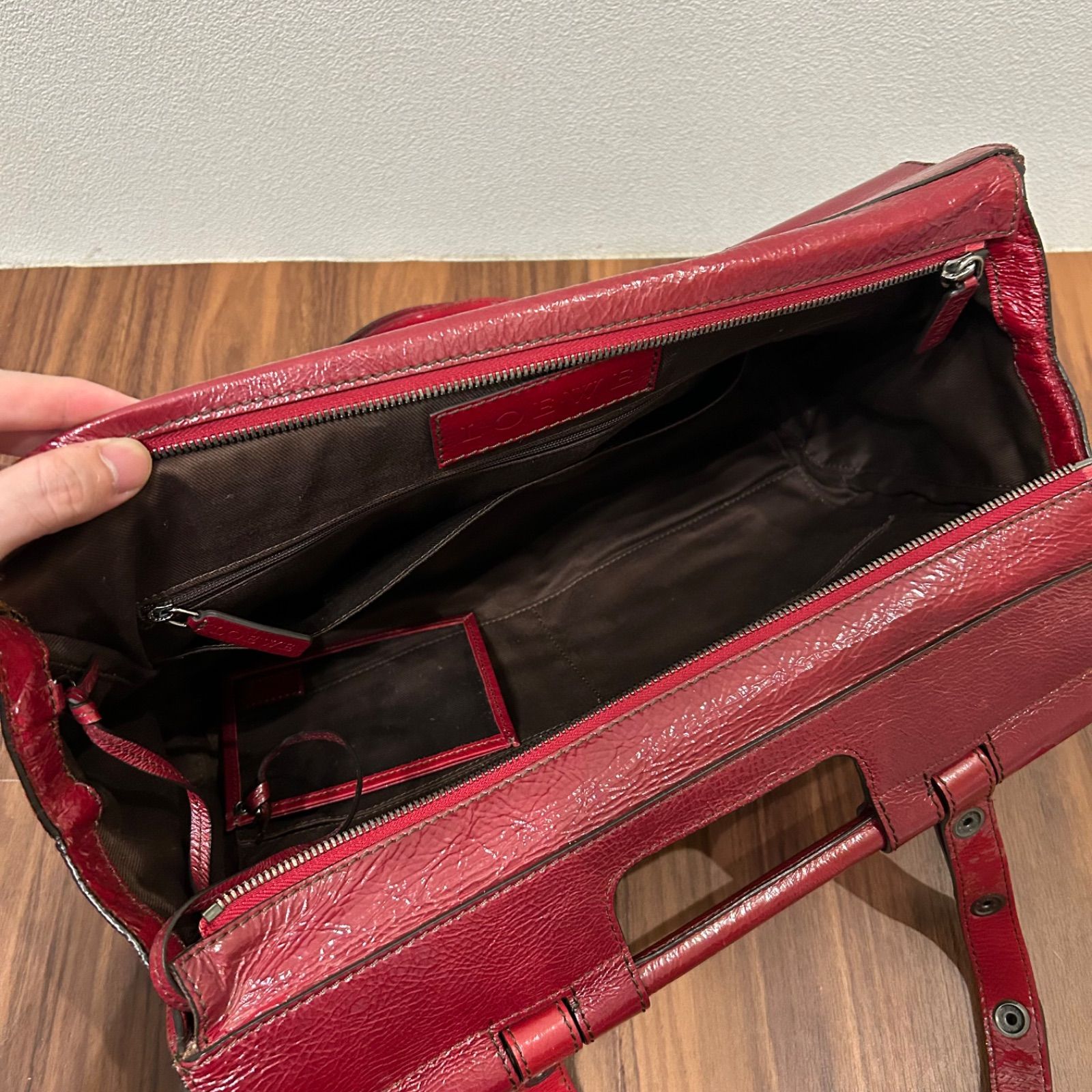 訳あり 希少 レア LOEWE ロエベ レディース トートバッグ ミニボストン