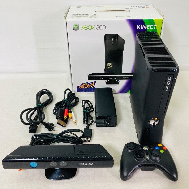 すぐ遊べる】【動作確認済み】【箱付き】Microsoft xbox360 KINECT 4GB