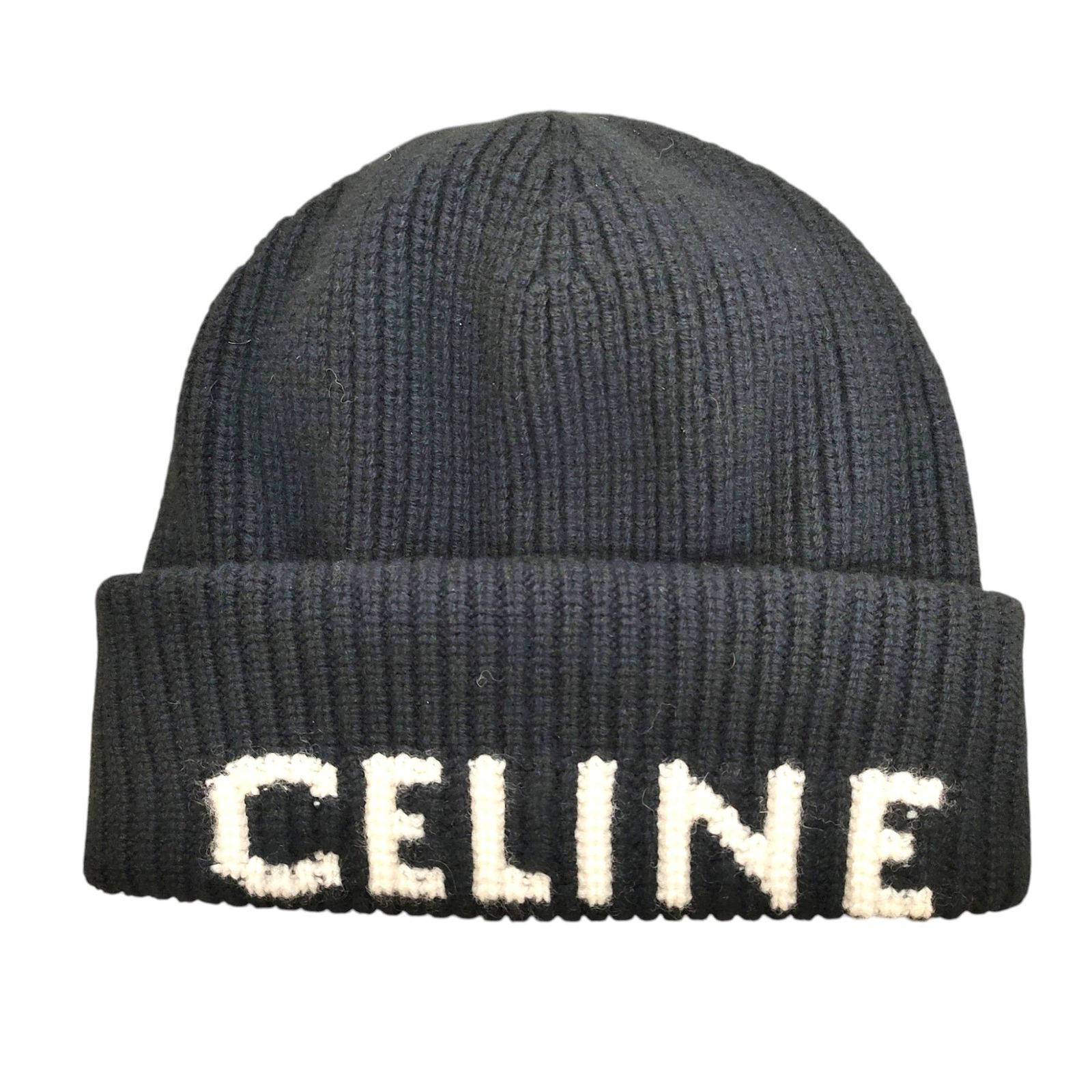 CELINE セリーヌ ウール カシミア ニット帽 ニットキャップ AA0H92I93