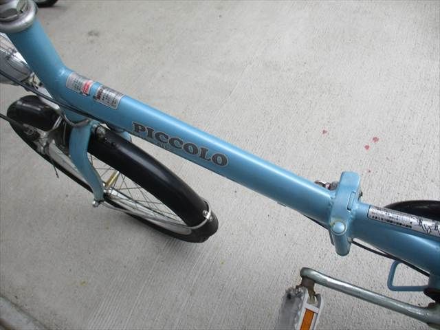 F261 ☆完成車発送 7800円☆ 折りたたみ中古自転車 ピッコロ ブルー 6 