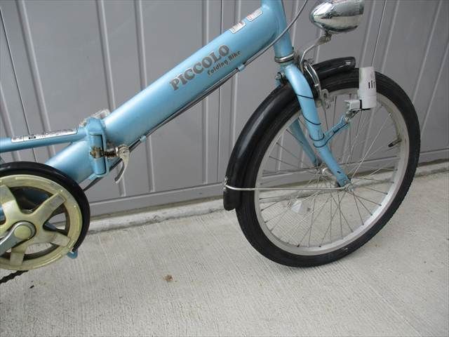 F261 ☆完成車発送 7800円☆ 折りたたみ中古自転車 ピッコロ ブルー 6 