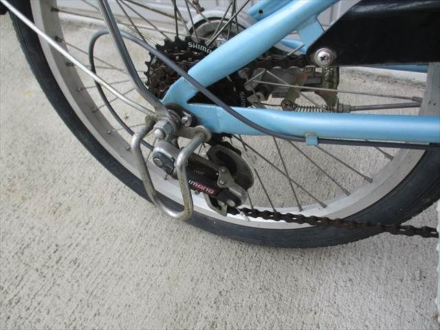 F261 ☆完成車発送 7800円☆ 折りたたみ中古自転車 ピッコロ ブルー 6 