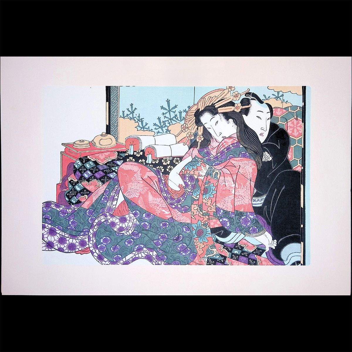 溪斎英泉 ふたつ枕 あぶな絵十二帖 第4図 人物画 浮世絵 美人画 春画