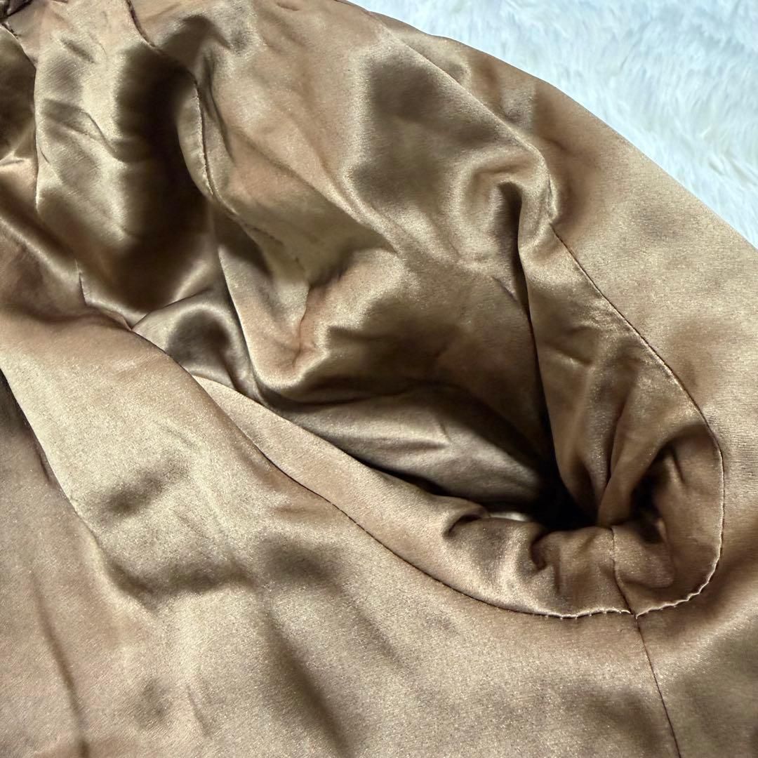 デマバフミンク リアルファー 毛皮 コート ブラウン系 なめし柔らか