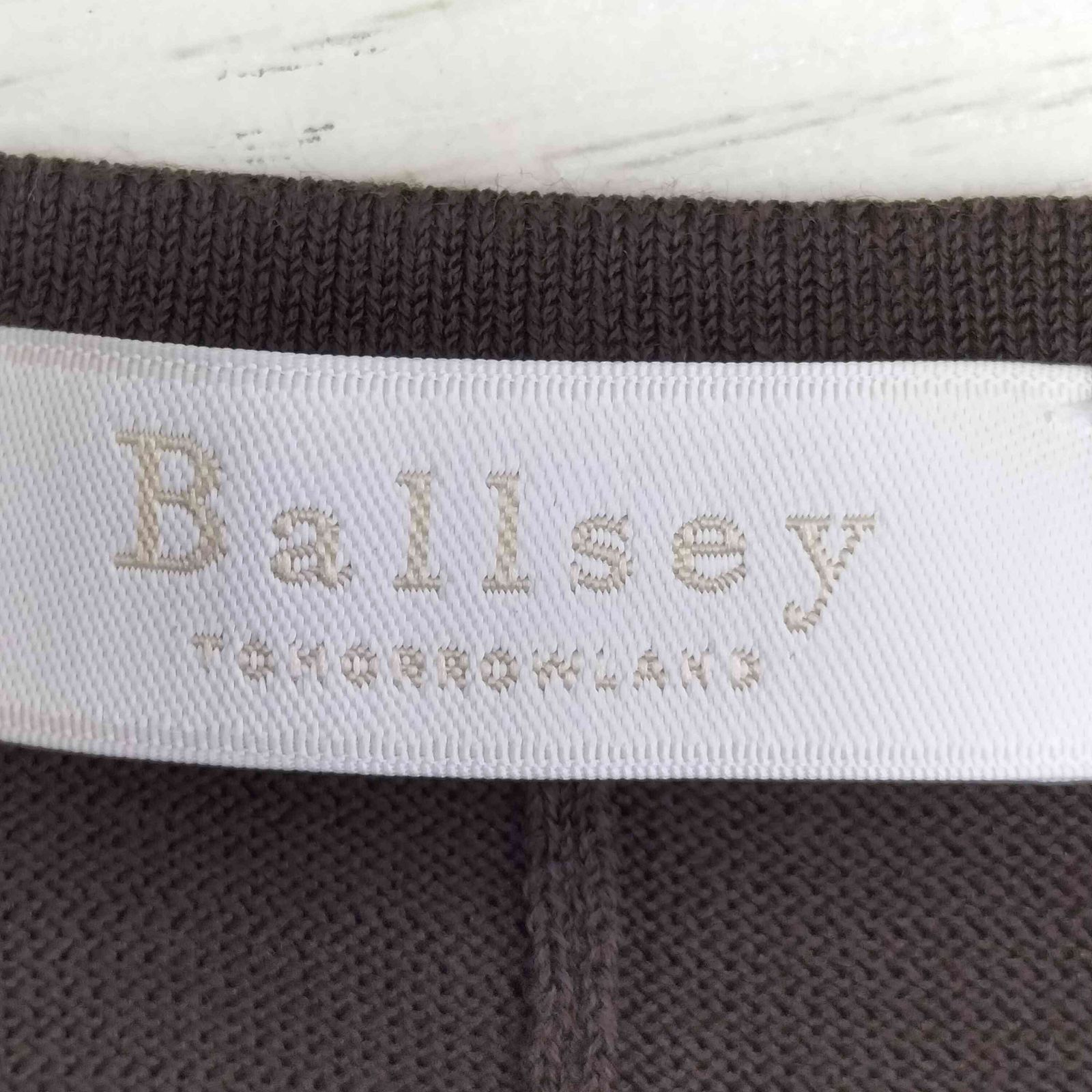 ボールジー BALLSEY マテリアルコンビ ラッフルスリーブワンピース