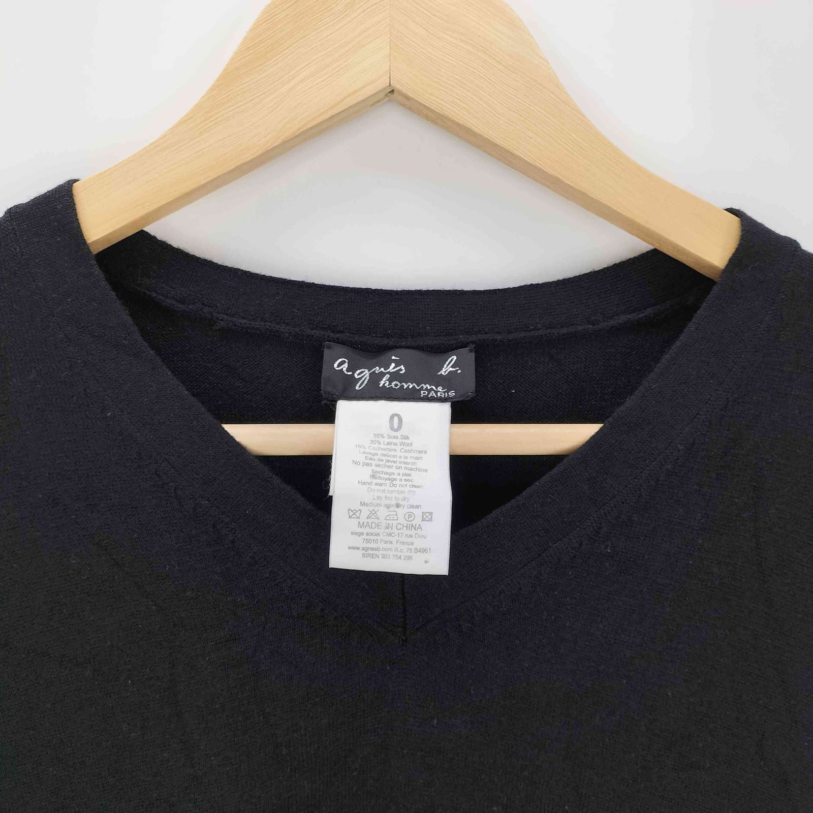 アニエスベーオム Agnes b.homme サンライズ期 絹 シルク ウール